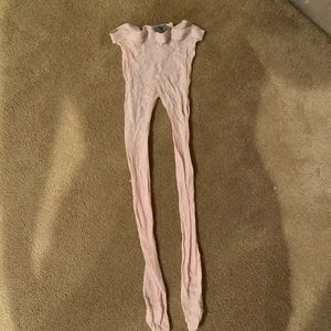 COPY - NWOT Pink Floral Lace Tights